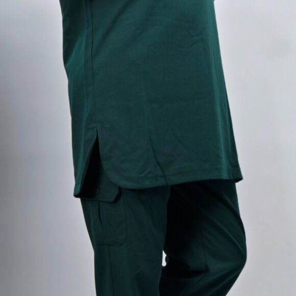 MILEV Signature 2-Piece Modest Set Men - Tunic & Trousers - Embroidered Green - Picture 4 of 7